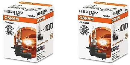 OSRAM Original 12V HB3 Lampada alogena per proiettori 9005 - Confezione singola (Confezione da 2)