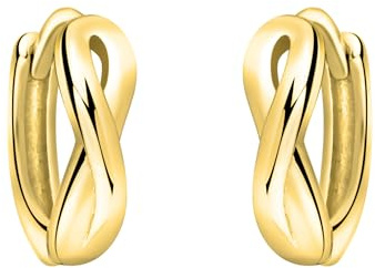 SOFIA MILANI - Damen Ohrringe 925 Silber - vergoldet/golden - Unendlich Infinity Creole - E2395