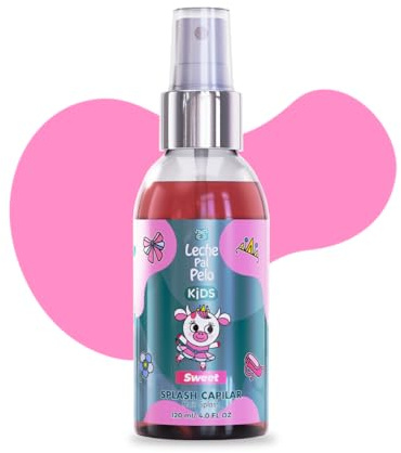 Leche Pal Pelo Kids - Sweet Hair Splash Perfume with Amino Acids, Provitamin B5 - Long-Lasting Fragrance for Soft Hair - 4 oz