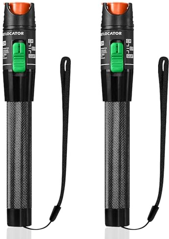 2 kits de localización visual de fallas de 30 MW | Probador de fibra VFL | probador de cable de fibra óptica de 30 km para ingeniería de telecomunicaciones CATV | adapta la interfaz FC/SC/ST de 2,5 mm