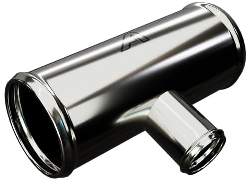 63mm (2.5 Inch) OD Aluminium T Piece 3 Way Hose Connector with 25mm (1 Inch) Outlet