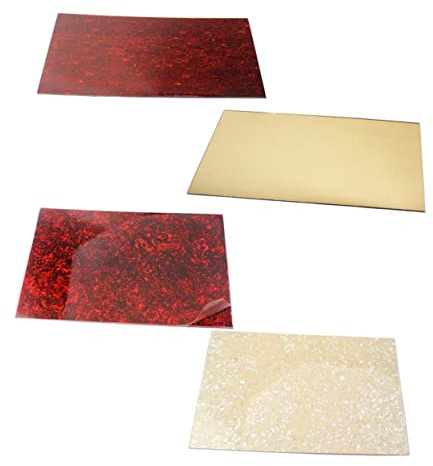 GOOHOCHY Schlagbrettmaterial für Akustikgitarren und Bässe aus Rotem Acryl Pvc nicht Verformbar Schützt Gitarrenoberfläche mit Schönem Erscheinungsbild Selbstgemacht Schlagbrettrohling