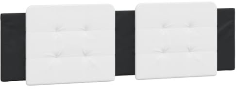 vidaXL Kissen für Kopfteil Zadar, Wandpolster Polsterpaneel Bettkopfteil, Rückenkissen Polsterkopfteil Wandkissen Schlafzimmer, Weiß Schwarz 180cm Kunstleder