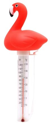Guangcailun Flamingo Form Pool Thermometer, genaue Messung der Wassertemperatur für Pools, Spas und Badewannen, Badewannen Thermometer, ABS, 1