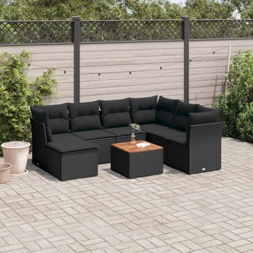 Festnight Gartenlounge mit Stauraum Rattan Garten Loungemöbel Set Ecksofa Garten Lounge Sofa Outdoor Polyrattan Gartensofa Terrasse Ecklounge Terrassenmöbel Gartenmöbel