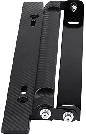 Klanata Soporte para matrícula abatible hacia Arriba, Soporte de Marco de Coche Ajustable de 180° con Tornillos y Tuercas para Registro de matrícula