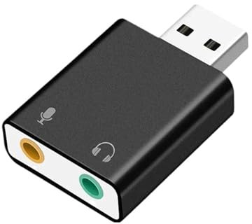 NIWPPKIMX External USB 2.0 Audio Sound Card USB to Jack 3.5mm Converter Headphone Adapter Microphone Sound Card Virtual 7.1 Ch For Laptop