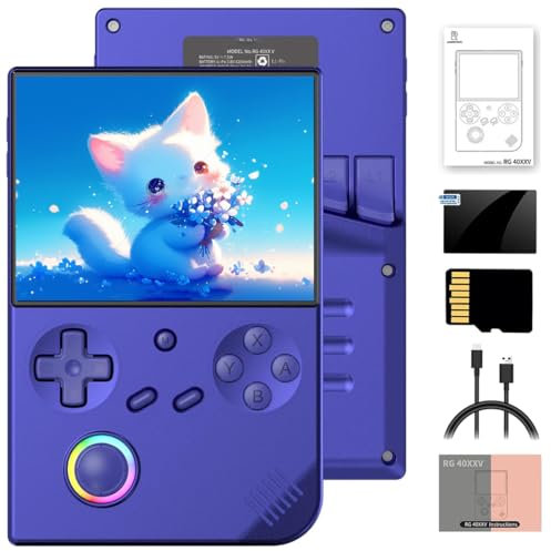 Meiurlex RG40XXV Retro Spielkonsole 64 GB mit 5000 Spielen, 4,0 Zoll IPS ARM Cortex-A53 Linux 64-Bit System Handheld Arcade Gaming Emulator unterstützung 5G WiFi Bluetooth