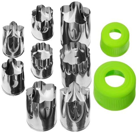 PRETYZOOM Moule Coupe-légumes Et Fruits En Acier Inoxydable, Lot De 8 Formes Fleurs, Découpe Précise Et Rapide, Usage Pâtisserie Et Préparation Salades, Couleur Aléatoire, Outil Créatif Diy