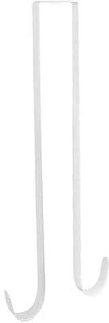 TAIZhiChen Cintre de Couronne de Porte D'entrée, Crochet de Suspension Pratique Double Face pour Les Décorations de Couronnes de Printemps D'Halloween de, Blanc