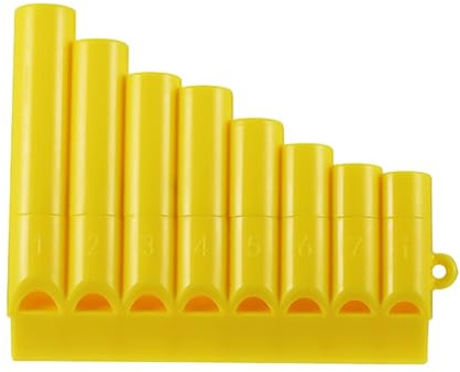 Panflöteninstrument 8 Röhren Panflöte Aus Kunststoff Mini Anfängerinstrument(Gold)