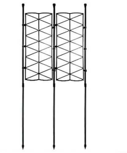 Zilimontt Marco de enrejado de plástico y metal con material de polipropileno para uso en exteriores e interiores, soporta el crecimiento vertical de tomates, uvas, pepinos y otras escaladas (A)