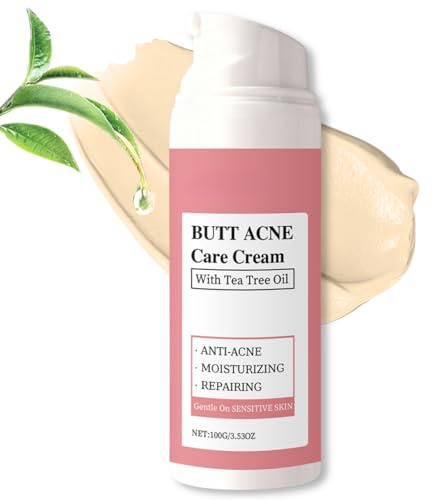 Butt Acne Clearing Care Cream: Body Acne Care Lotion for Folliculitis and Pimples on Back, Body Acne Lotion for Back, Repair Moisturiser for Booty Spot, Pimple Cream for Sensitive Skin