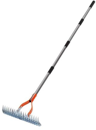 Rastrello per foglie da prato, Rastrello livellatore for prato for muschio for raccogliere detriti sparsi tra le piante