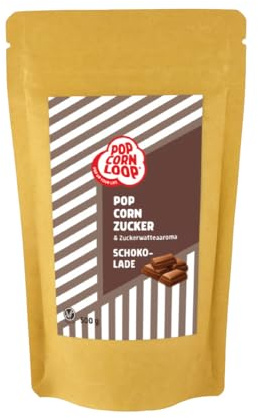 Popcornloop® Popcorn und Zuckerwatte Zucker SCHOKOLADE Aroma 500gr perfekt geeignet für Zuckerwatte und Popcorn zum zubereiten Zuhause Süßes Premium Zuckeraroma