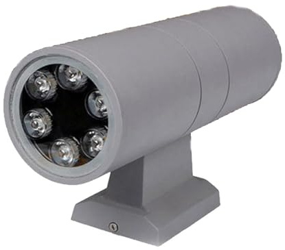 QICBYING 220V Spot À Faisceau LED Exterieur - Projecteurs Muraux Extérieurs À Double Tête pour Irradiation vers Le Haut Et vers Le Bas, Éclairage Paysager Extérieur IP65(Warm White Light,24w)