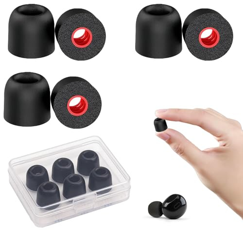 Tappi Auricolari in Memory Foam – 3 Paia di Cuscinetti di Ricambio M, Isolamento Acustico Alta Qualità, Con Custodia Portatile, Tappi per Cuffie In-Ear