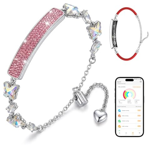 Irondance Pulsera inteligente para mujer – Pulsera de actividad física sin pantalla con ritmo cardíaco de actividad 24/7, ritmo y recuperación, rastreador de sueño y contador de pasos, deslizador
