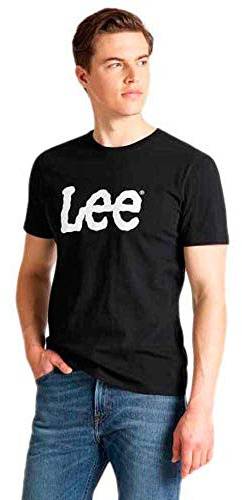 Lee Wobbly Logo Tee, T-shirt Uomo, Nero (Black), L