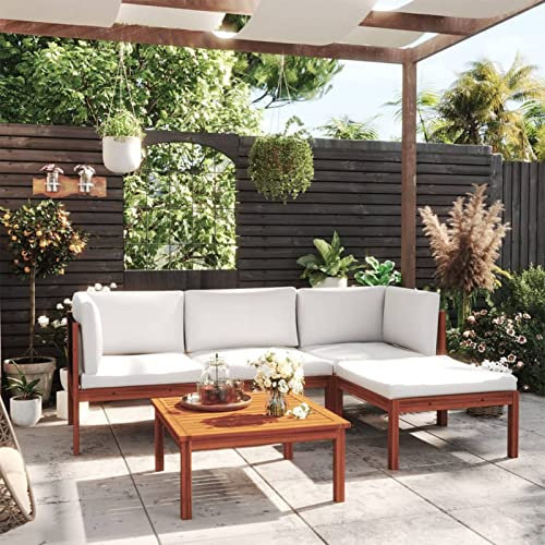 Festnight Lounge Gartenmöbel Set Holz Balkonlounge Balkonmöbel Gartenlounge Klein Outdoor Sofa Balkon Loungemöbel Terrasse Terrassenmöbel Garten Sitzgruppe Gartensofa Massivholz