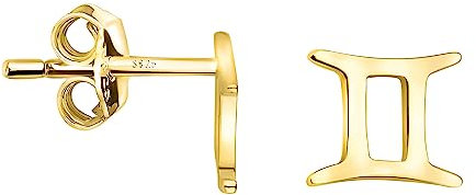 SOFIA MILANI - Damen Ohrringe 925 Silber - vergoldet/golden - Zwillinge Sternzeichen Ohrstecker - E2125
