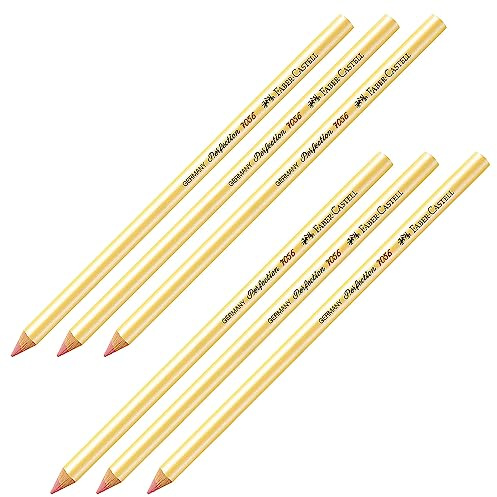 Faber-Castell 205048 - Radierstift Perfection, für Blei- und Farbstifte, 6 Stück