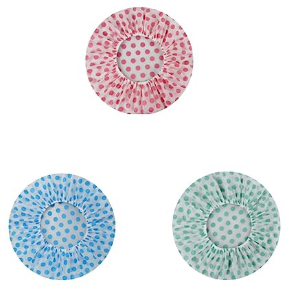 8 Stücke Duschhaube Damen Shower Cap Duschkappe Damen Wasserdichte Elastische Duschhauben zum Duschen Spa Salon Make-up Reisen Hotel