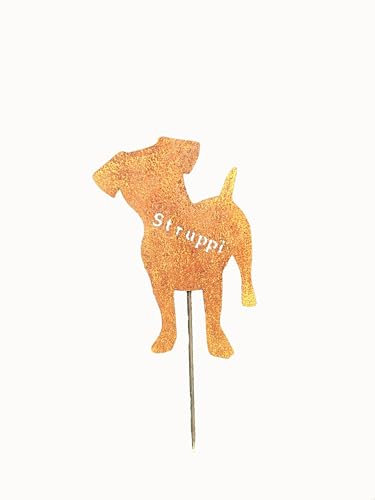 D&L Lasertec Personalisierbarer Edelrost Jack Russell Terrier, Hunde Dekoration mit Namen