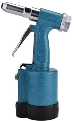 Pistola remachadora neumática, herramienta remachadora hidráulica neumática resistente con 2 llaves y 6 herramientas de asistencia para decoración, fabricación de automóviles