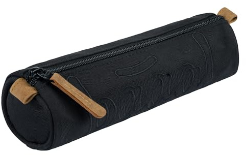 Baagl Rund Federmäppchen Schulmäppchen Federtasche Federmappe - Darkness | Die Schülertasche hat kompakte Abmessungen und einen Reißverschluss für Jungen, Teenager, Kinder für Schreibwaren und Schule.