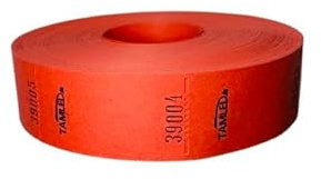 TAMLED Bonrolle UNBEDRUCKT 1000 Abrisse perforiert fortlaufend nummeriert