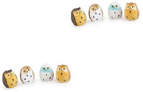 Toddmomy 8stücke Miniatur Katzenkopf Eulen Deko-Ornamente Teiliges Aus Langlebigem Harz Für Mikrolandschaften Und Gartenverschönerung Gartenaccessoires Für Kreative Dekorationen
