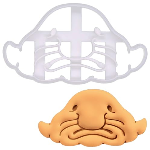 BAKERLOGY Klecksfisch Ausstechform (Blobfish) - Detailliertes Keksausstecher-Design zum Backen und Basteln, ideal für Fondant, Teig, Ton