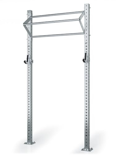 Atletica R8 Jade | Outdoor Half Rack | Edelstahl Speziell für das Training im Außenbereich | Modular erweiterbar | J-Hooks und Klimmzugstange