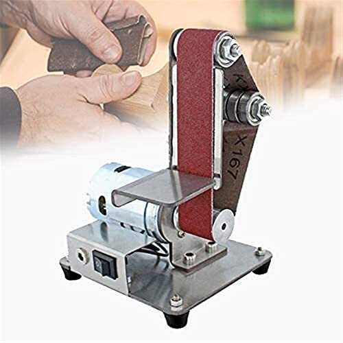 Lijadora de Banda, máquina pulidora de Banco, regulación de Velocidad de 7 velocidades, Motor silencioso de Cobre Puro para Metal, Madera, Pulido acrílico, pulidora Fija, lijadoras de Banda