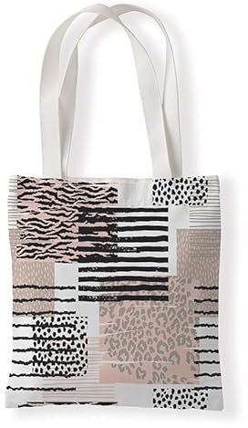 Carbono Tote Bag Schwarzer Leopardenmuster Handtasche Damen Tote Bag Shopper Groß Umhängetasche Cord Beuteltasche Stofftasche Für College Schule Arbeit Reisen Einkaufen30Cm X 40Cm