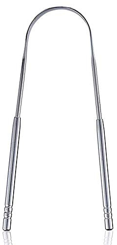 Stainless Steel Tongue Scraper for Fresh Breath, U-Shape Tongue Cleaner for Taste Restoration, Durable and Effective Oral Hygiene Tool