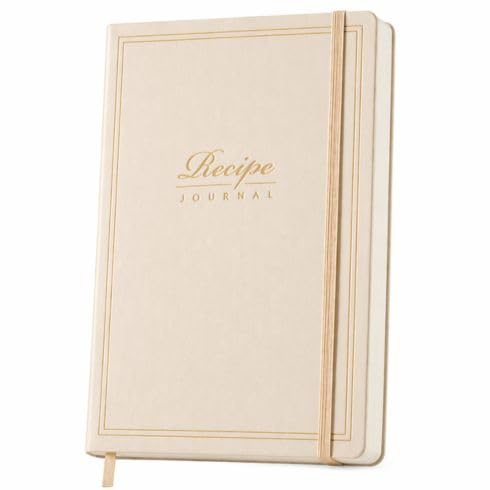 NORTHERN NOTES® Rezeptbuch zum Selberschreiben - Hochwertiges DIY Rezept Buch & Kochbuch für die eigene Rezepte & als Geschenk. Handlich in A5. Mit Register und Extras. (PEARLED IVORY, DIN A5)