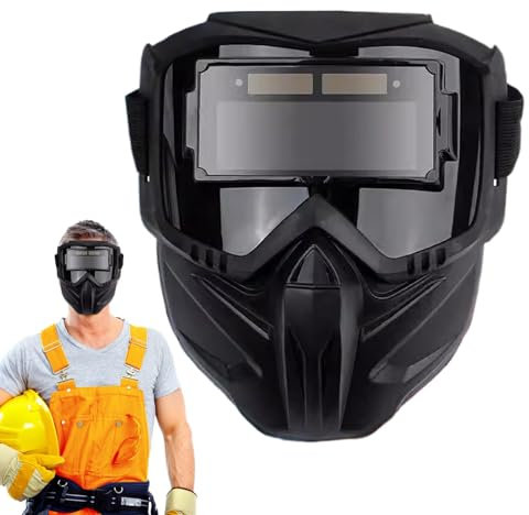 Spezielle Maske zum Schweißen – Blendfreie elektrische Schweißmaske Anti-UV-Strahlung abnehmbar | wärmeisolierender Augenschutz Kopfbedeckung Gesichtsschutz für Automobilbau Metallproduktion