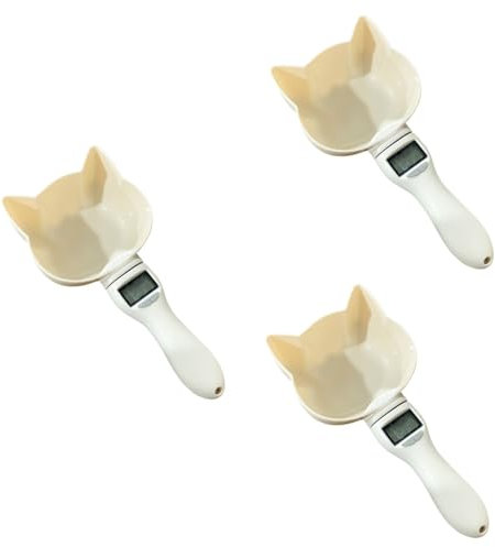 Alipis 3 Piezas Cuchara Dosificadora Suministros Para Mascotas Cuchara Digital De Comida Para Perros Cuchara De Escala Digital Cuchara De Gato Electrónica (sin Batería)