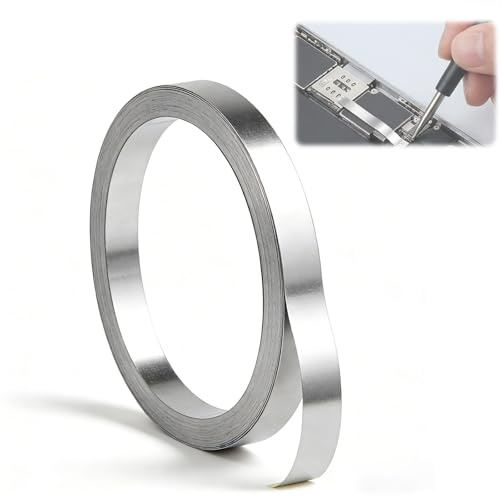 Nevoluxer 10m Cinta de Níquel Puro 0.15 x 8 mm, Componente de Níquel para Soldar Baterías para 18650 – Tira Compatible con Soldadoras por Puntos