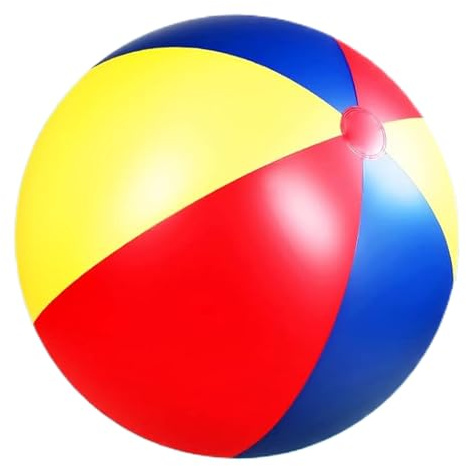 Syglawnd Pallone da spiaggia gonfiabile, pallone da spiaggia gigante, gonfiabile in PVC da 47 pollici, colorato, divertente Jumbo per piscine Giochi d'acqua per uso quotidiano