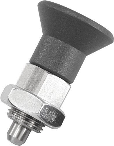 KIPP – drivdon | standardelement K0631.16206 armeringshål Gr.2 M12 x 1,5, form: B termoplast, kort utförande, komp: rostfritt stål, D = 6, storlek 2, 5 mm D = 6 mm