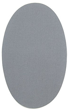 6 Thermoaufbügelbare Knie- und Ellbogenflicken – Bügelflicken 16 x 10 cm – Zum Reparieren & Verstärken von Hosen, Jacken, Pullovern & Hemden – Farbe: Hellgrau