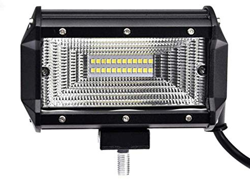 ALPHA DIMA 72W LED Projecteur Phare de Travail,5 Inch 12V 24V Imperméable IP67 Feux Antibrouillard LED 6000K Feux de Travail Projecteur Voiture
