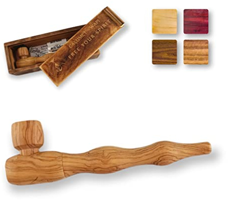 Calumet Wapi - Purpfeife aus Holz mit Aktivkohlefilter - Vier Holzsorten - Made in Germany … (Olive)