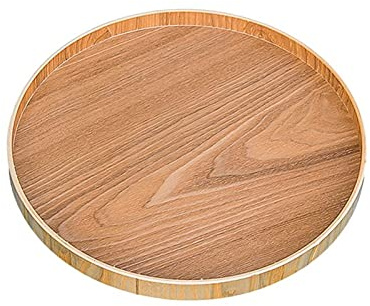 Décoration de la maison Plateau rond de style japonais Assiette de service alimentaire en bois Assiette à dessert Assiette à thé Plat à thé Plat à boisson Plateau (taille : 30 cm)