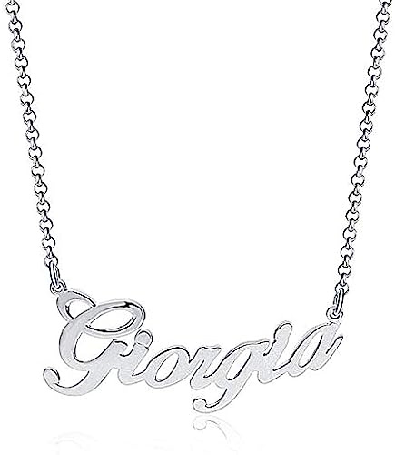 NADIR Collana Unisex Nome in Argento 925% Anallergico Made in Italy (Giorgia)