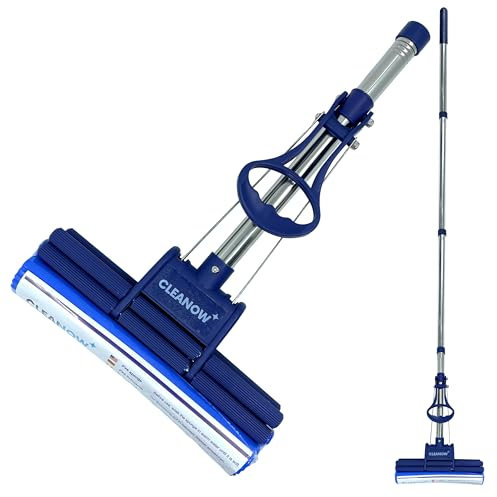 Cleanow OneTouch GO! Bodenreiniger, Bodenwischer, Wring-Mopp, Wischmopp mit Auswringfunktion (Mop)