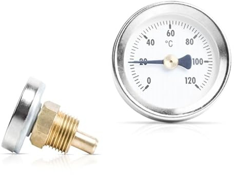 Bimetall Einschraubthermometer mit MessingTauchhülse - 50mm
